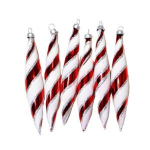 Vintage Candy Cane Glass Ornaments